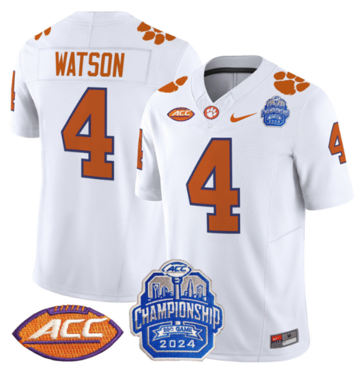 Deshaun Watson Jersey #4 Clemson Tigers 2024 ACC Championship Patch Stitched Football - Image 2