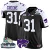 DJ Giddens Jersey #31 Kansas State Wildcats 2025 Rate Bowl Patch Stitched Football