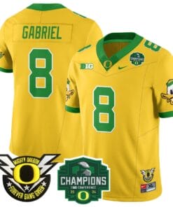 Dillon Gabriel Jersey #8 Oregon Ducks 2024 Big Ten Champions Stitched Football 7 D9HC678