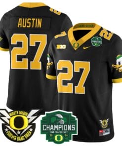 Daylen Austin Jersey #27 Oregon Ducks 2024 Big Ten Champions Stitched Football