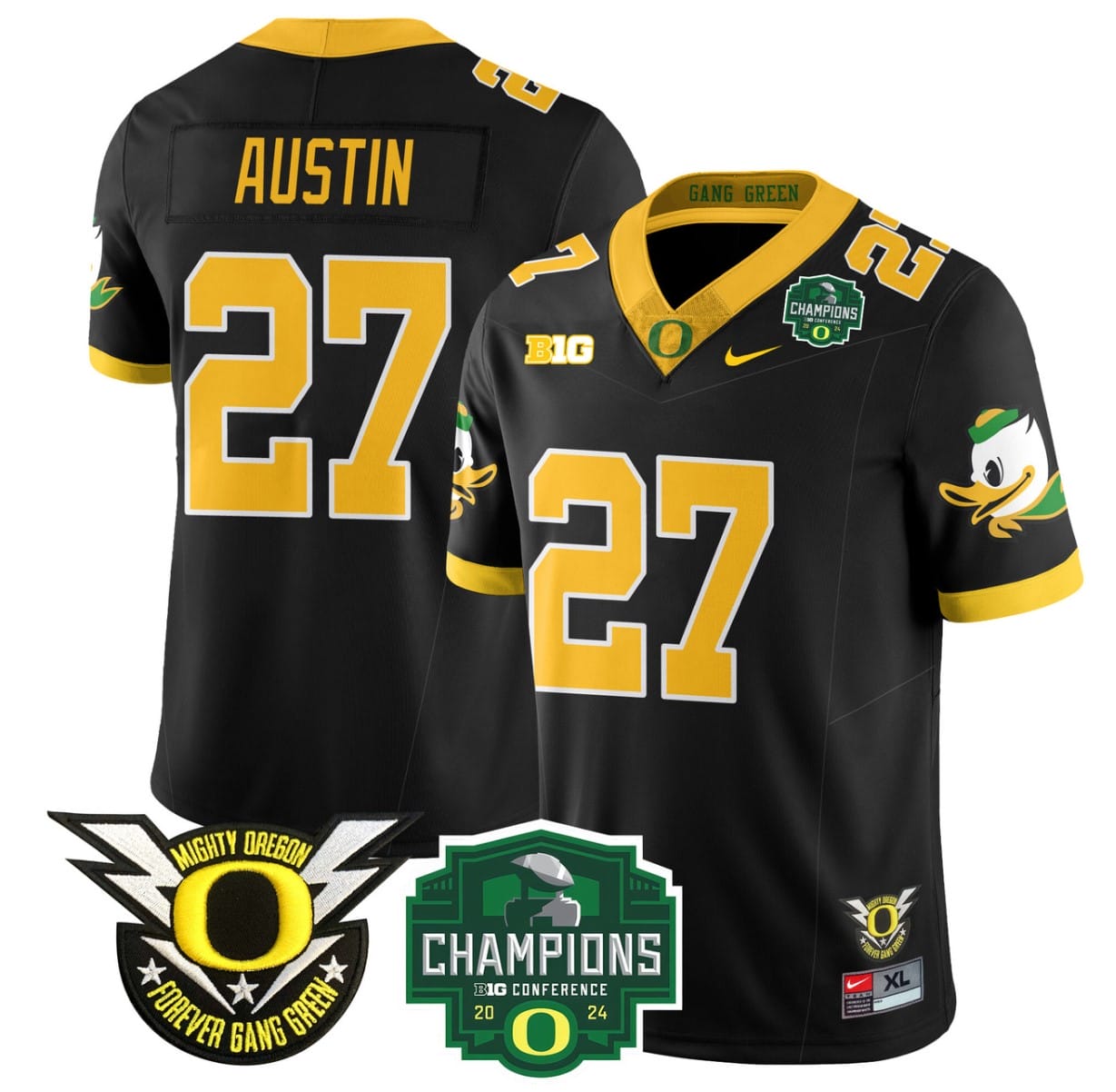 Daylen Austin Jersey #27 Oregon Ducks 2024 Big Ten Champions Stitched Football 1 Daylen Austin Jersey #27 Oregon Ducks 2024 Big Ten Champions Stitched Football