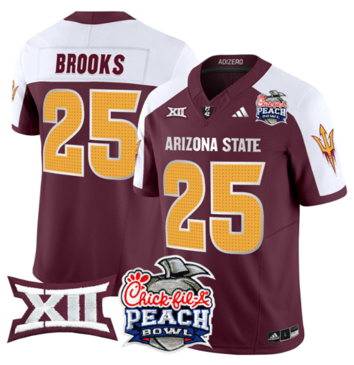 DeCarlos Brooks Jersey #25 Arizona State Sun Devils 2025 Peach Bowl Stitched Football - Image 3