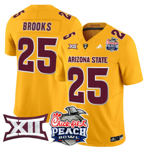 DeCarlos Brooks Jersey #25 Arizona State Sun Devils 2025 Peach Bowl Stitched Football - Image 4