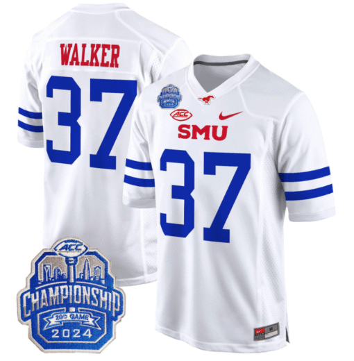 Doak Walker Jersey #37 SMU Mustangs 2024 ACC Championship Patch Stitched Football - Image 2