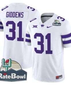 Alternative view of DJ Giddens Jersey #31 Kansas State Wildcats 2025 Rate Bowl Patch Stitched Football