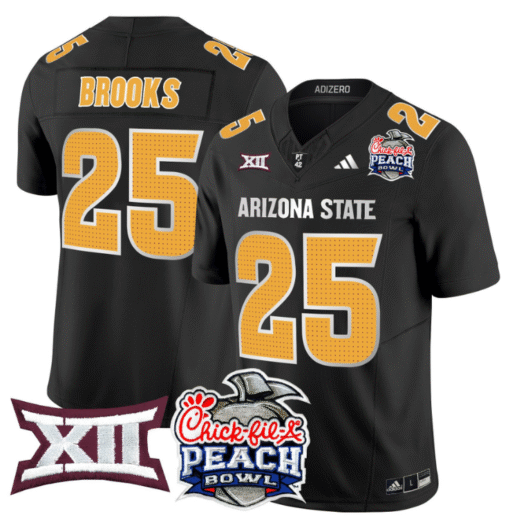 DeCarlos Brooks Jersey #25 Arizona State Sun Devils 2025 Peach Bowl Stitched Football - Image 6