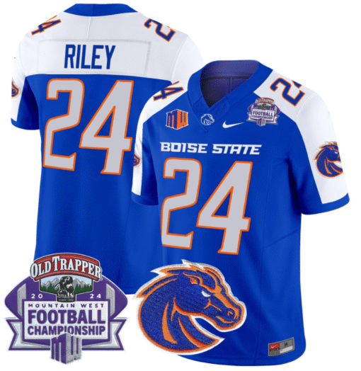 Dylan Riley Jersey #24 Boise State Broncos 2024 Championship Vapor Stitched Football - Image 4