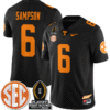 Dylan Sampson Jersey #6 Tennessee Vols Playoff First Round Patch Stitched Football