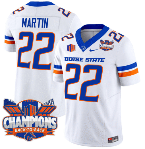 Doug Martin Jersey #22 Boise State Broncos Back To Back Champions Stitched Football - Image 2