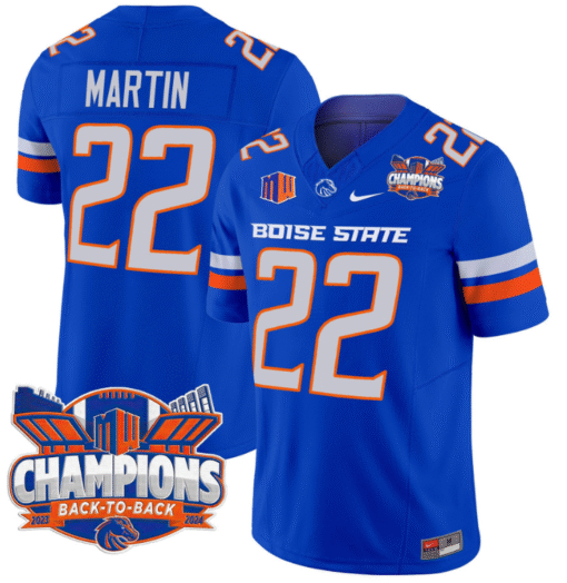 Doug Martin Jersey #22 Boise State Broncos Back To Back Champions Stitched Football - Image 3