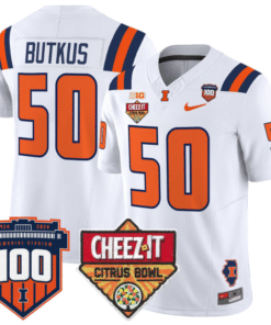 Alternative view of Dick Butkus Jersey #50 Illinois Fighting 2025 Cheez-It Citrus Bowl Stitched Football