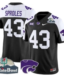 Darren Sproles Jersey #43 Kansas State Wildcats 2025 Rate Bowl Patch Stitched Football