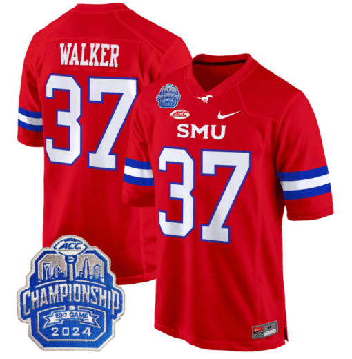 Doak Walker Jersey #37 SMU Mustangs 2024 ACC Championship Patch Stitched Football - Image 3