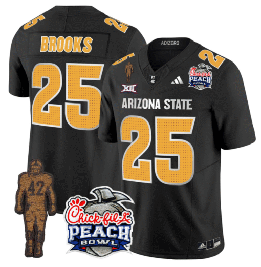 DeCarlos Brooks Jersey #25 Arizona State Peach Bowl Patch Stitched Football - Image 12