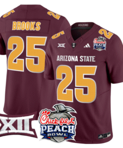 Alternative view of DeCarlos Brooks Jersey #25 Arizona State Sun Devils 2025 Peach Bowl Stitched Football