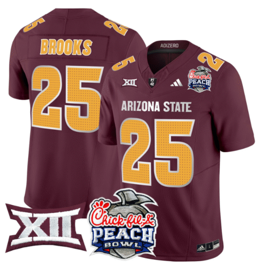 DeCarlos Brooks Jersey #25 Arizona State Sun Devils 2025 Peach Bowl Stitched Football - Image 2