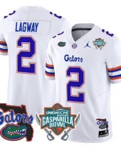 Alternative view of DJ Lagway Jersey #2 Florida Gators 2025 Gasparilla Bowl Patch Stitched Football