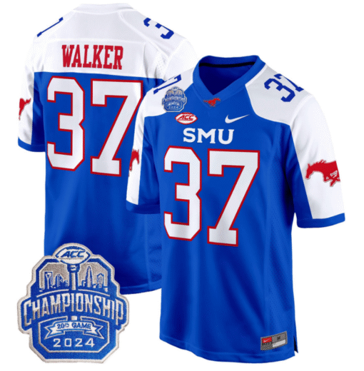 Doak Walker Jersey #37 SMU Mustangs 2024 ACC Championship Patch Stitched Football - Image 6