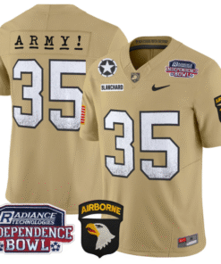 Doc Blanchard Jersey #35 Army Black Knights Independence Bowl Patch Stitched Football 7 DTWZEYK