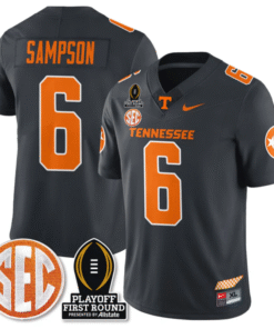 Alternative view of Dylan Sampson Jersey #6 Tennessee Vols Playoff First Round Patch Stitched Football