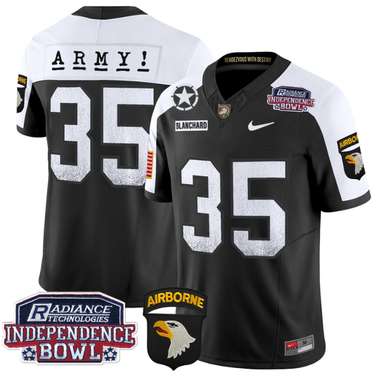 Doc Blanchard Jersey #35 Army Black Knights Independence Bowl Patch Stitched Football 1 Doc Blanchard Jersey #35 Army Black Knights Independence Bowl Patch Stitched Football