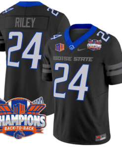 Dylan Riley Jersey #24 Boise State Broncos Back To Back Champions Stitched Football