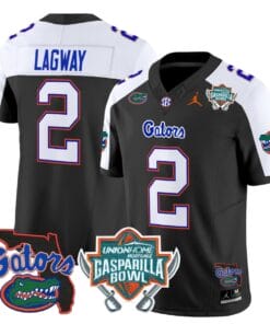 DJ Lagway Jersey #2 Florida Gators 2025 Gasparilla Bowl Patch Stitched Football