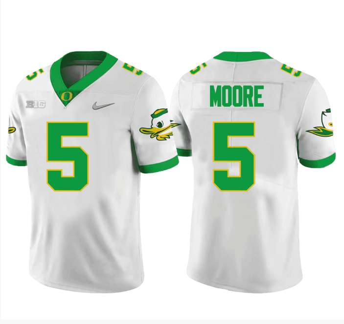 Dakorien Moore Jersey #5 Oregon Ducks Stitched Football 2 Dakorien Moore Jersey #5 Oregon Ducks Stitched Football - Image 2