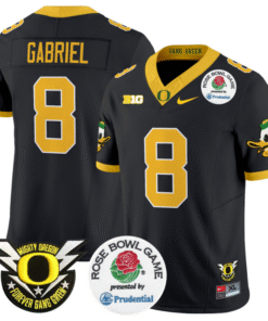 Dillon Gabriel Jersey 8 Oregon Ducks Football 2024 Rose Bowl Black