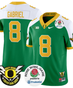 Dillon Gabriel Jersey 8 Oregon Ducks Football 2024 Rose Bowl Green Alternate