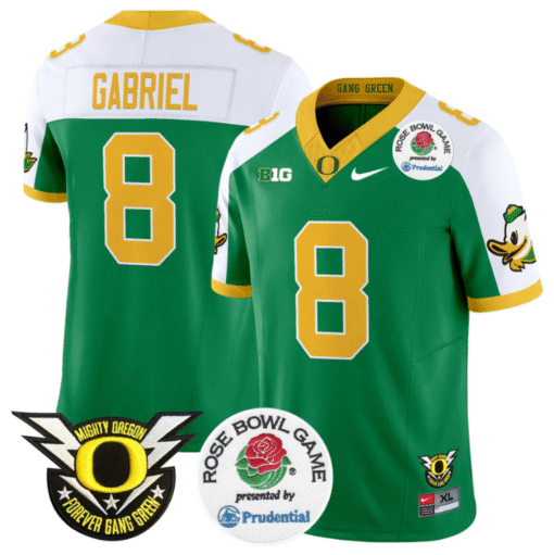 Dillon Gabriel Jersey #8 Oregon Ducks 2024 Rose Bowl Stitched Football - Image 4