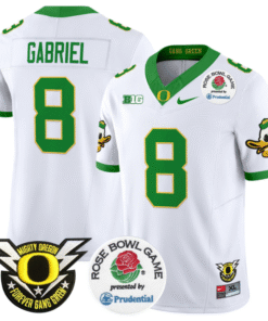 Alternative view of Dillon Gabriel Jersey #8 Oregon Ducks 2024 Rose Bowl Stitched Football