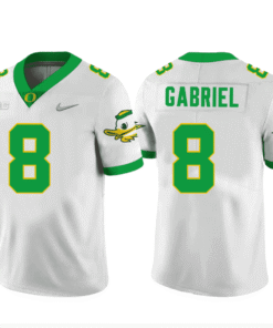 Alternative view of Dillon Gabriel Jersey #8 Oregon Ducks Stitched Football