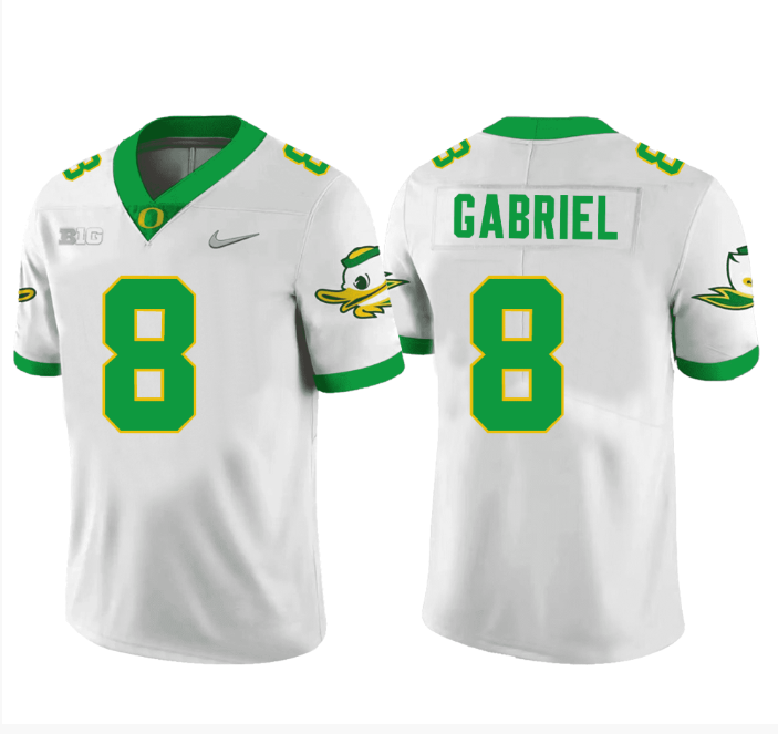 Dillon Gabriel Jersey #8 Oregon Ducks Stitched Football 2 Dillon Gabriel Jersey #8 Oregon Ducks Stitched Football - Image 2
