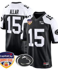 Drew Allar Jersey #15 Custom Penn State Orange Bowl Patch Stitched Football