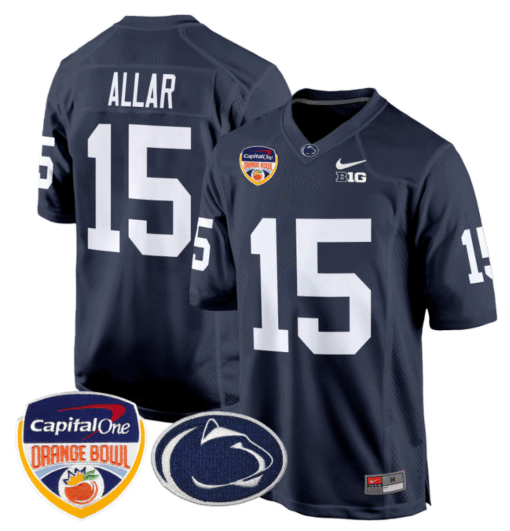 Drew Allar Jersey #15 Custom Penn State Orange Bowl Patch Stitched Football - Image 3