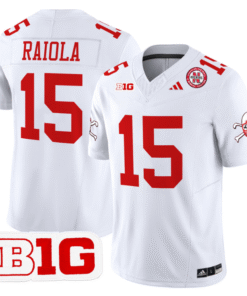 Alternative view of Dylan Raiola Jersey #15 Nebraska Cornhuskers 2024 Vapor Stitched Football