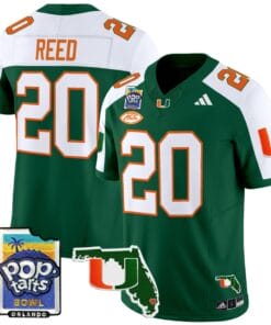 Ed Reed Jersey #20 Miami Hurricanes 2025 PopTarts Bowl Patch Stitched Football 11 E1RSVDT