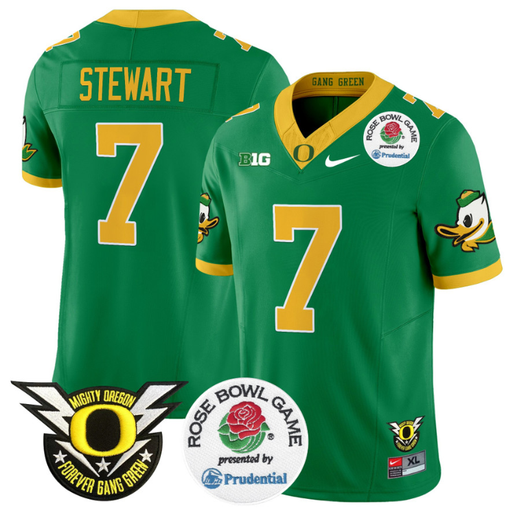 Evan Stewart Jersey #7 Oregon Ducks 2024 Rose Bowl Stitched Football 3 Evan Stewart Jersey #7 Oregon Ducks 2024 Rose Bowl Stitched Football - Image 3