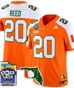 Ed Reed Jersey #20 Miami Hurricanes 2025 PopTarts Bowl Patch Stitched Football 9 E64LQQM