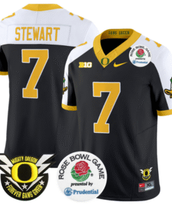 Evan Stewart Jersey #7 Oregon Ducks Football 2024 Rose Bowl Stitched Football