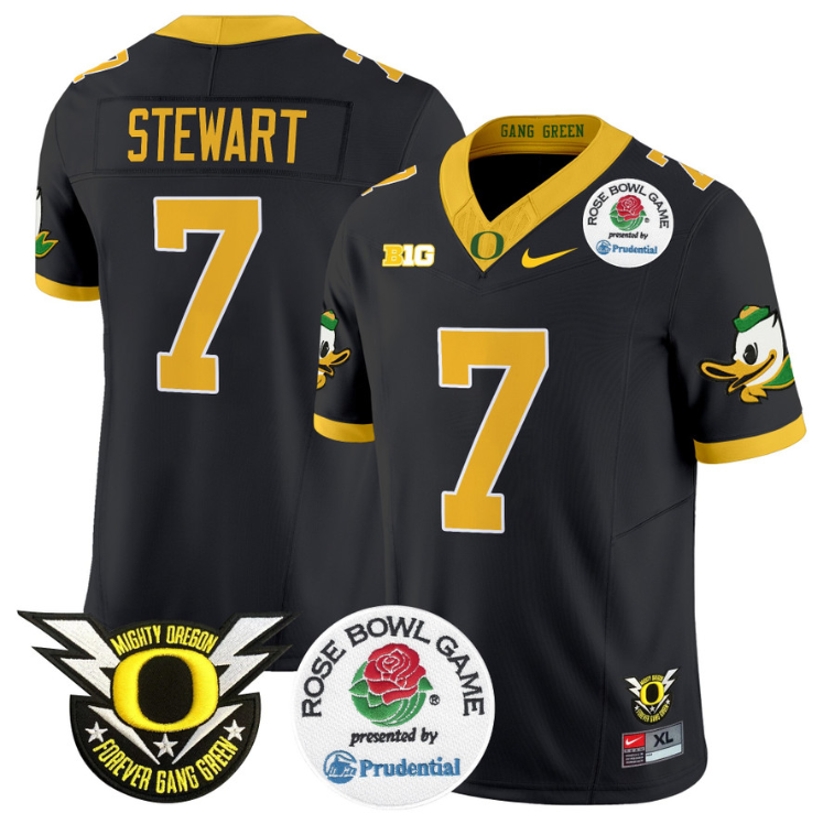 Evan Stewart Jersey #7 Oregon Ducks 2024 Rose Bowl Stitched Football 5 Evan Stewart Jersey #7 Oregon Ducks 2024 Rose Bowl Stitched Football - Image 5