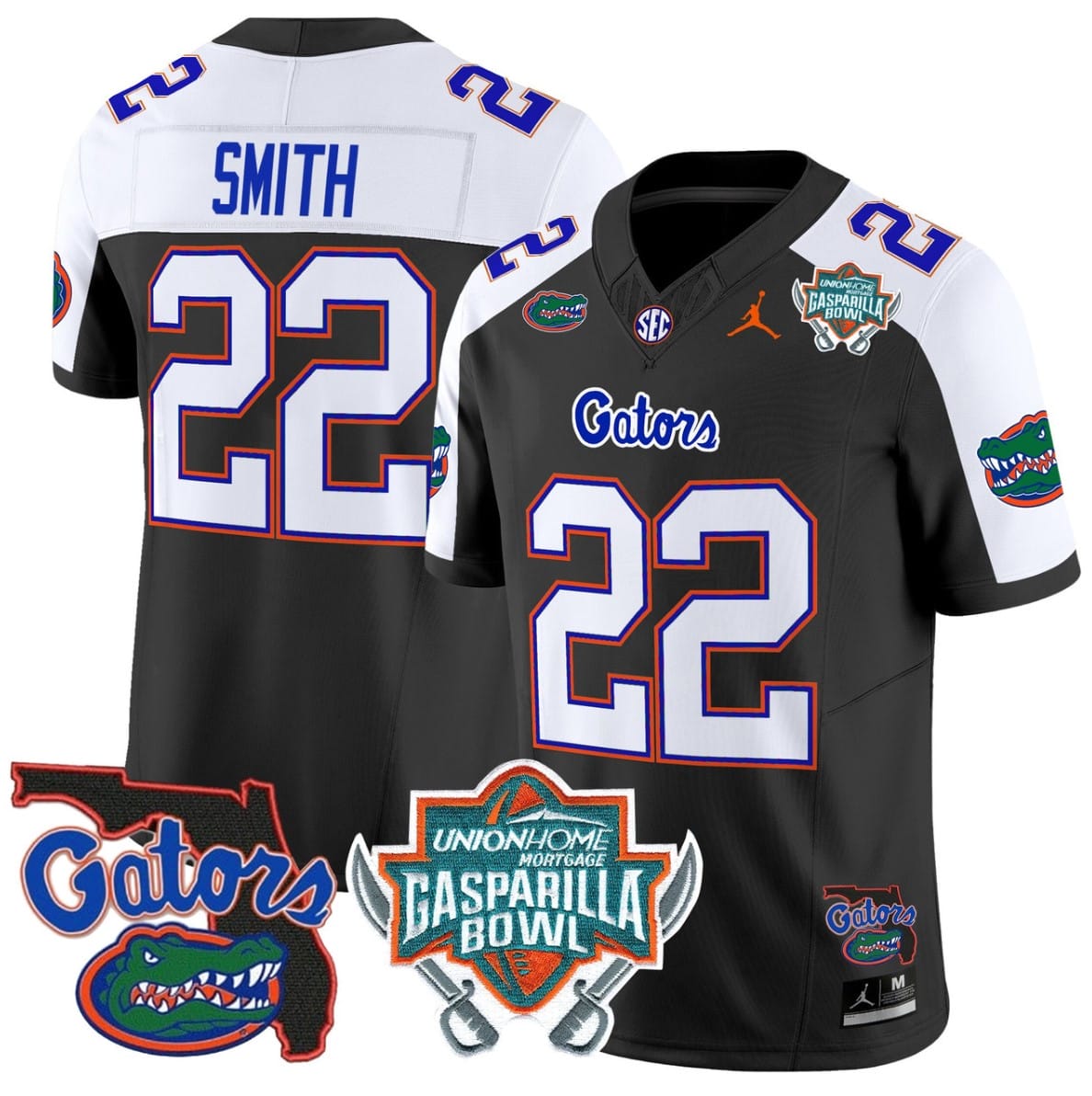 Emmitt Smith Jersey #22 Florida Gators 2025 Gasparilla Bowl Patch Stitched Football 1 Emmitt Smith Jersey #22 Florida Gators 2025 Gasparilla Bowl Patch Stitched Football