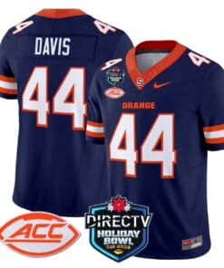 Alternative view of Ernie Davis Jersey #44 Syracuse Orange 2025 Holiday Bowl Patch Stitched Football
