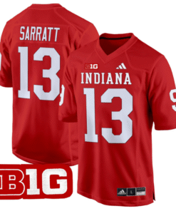 Alternative view of Elijah Sarratt Jersey #13 Indiana Hoosiers 2024 Game V2 Stitched Football