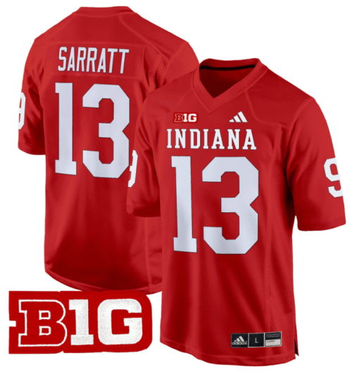 Elijah Sarratt Jersey #13 Indiana Hoosiers 2024 Game V2 Stitched Football - Image 2