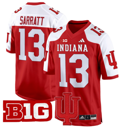 Elijah Sarratt Jersey #13 Indiana Hoosiers 2024 Game V2 Stitched Football - Image 3