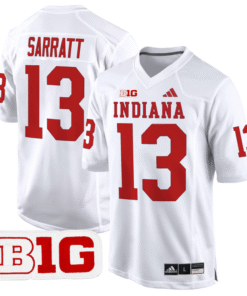 Elijah Sarratt Jersey 13 Indiana Hoosiers 2024 Game V2 Football White
