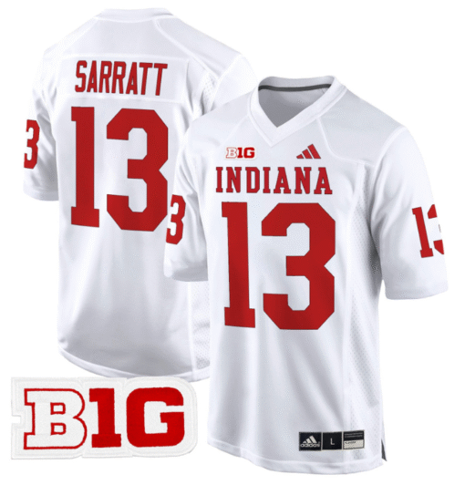 Elijah Sarratt Jersey #13 Indiana Hoosiers 2024 Game V2 Stitched Football - Image 5