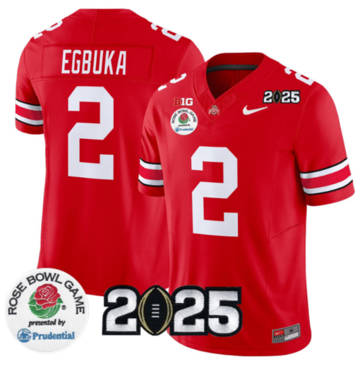 Emeka Egbuka Jersey #2 Ohio State Buckeyes Rose Bowl 2025 Stitched Football